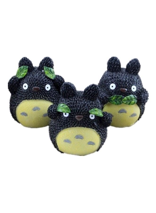 مجموعة مجسمات شخصية مونونوكي من فيلم الرسوم المتحركة "My Neighbor Totoro" مكونة من 3 قطع أسود/أخضر  - Image 1