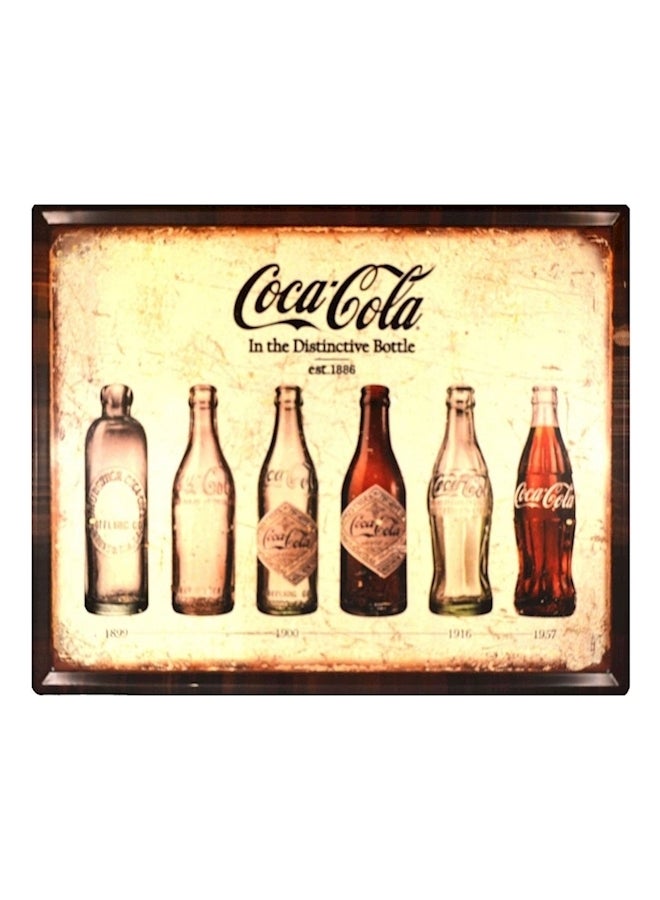 لوحة معدنية من القصدير بتصميم كلاسيكي من دبي مطبوع عليه عبارة In The Distinctive Bottle أسود 