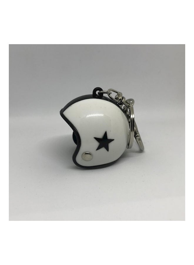 Generic Fashion Cute Motorcycle Helmet Keychain For Bag - White  - Image 4