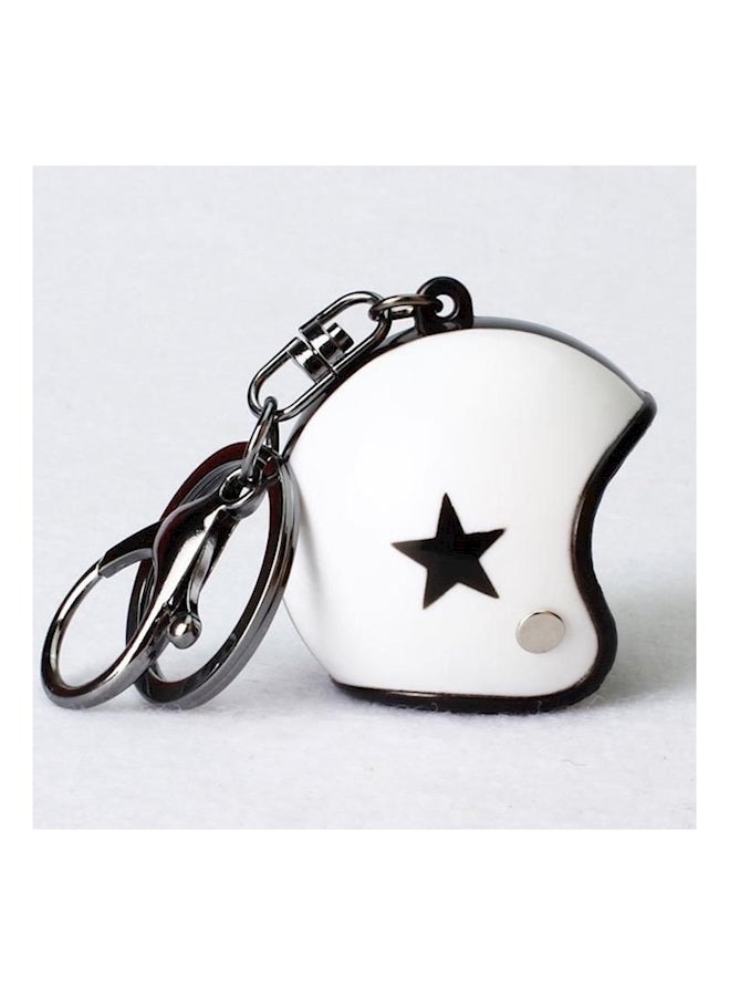 Generic Fashion Cute Motorcycle Helmet Keychain For Bag - White  - Image 1