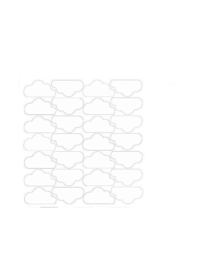 ملصق جداري بتصميم غيوم في السماء متعدد الألوان - Image 2