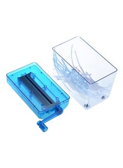 Generic A6 Manual Hand Paper Shredder Blue/Clear  - Image 2
