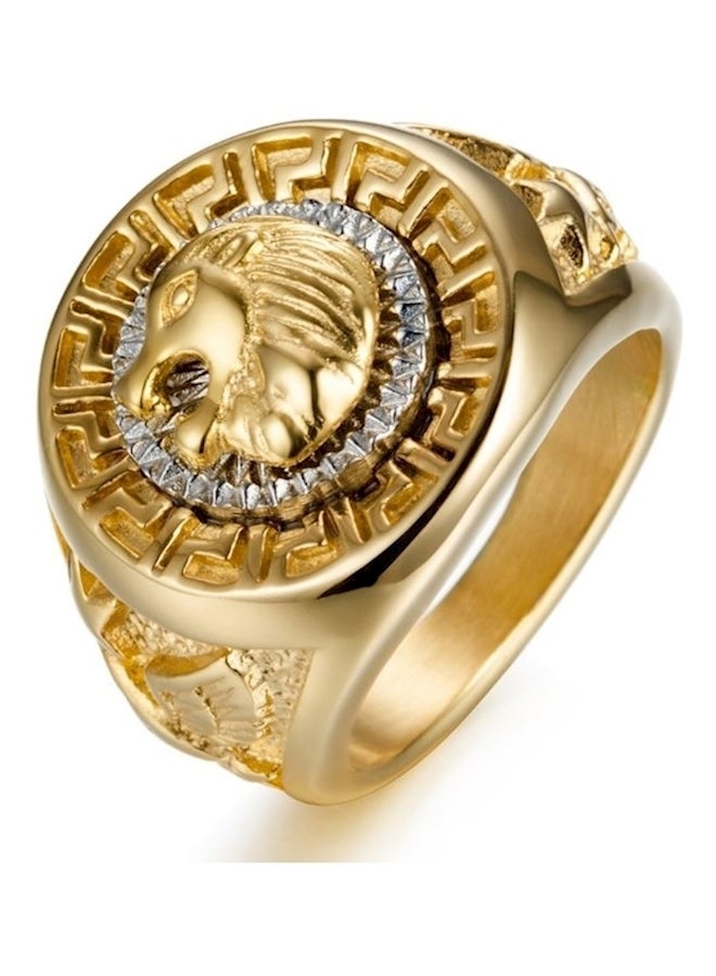 18K Plated Titanium Lion Ring - Image 2