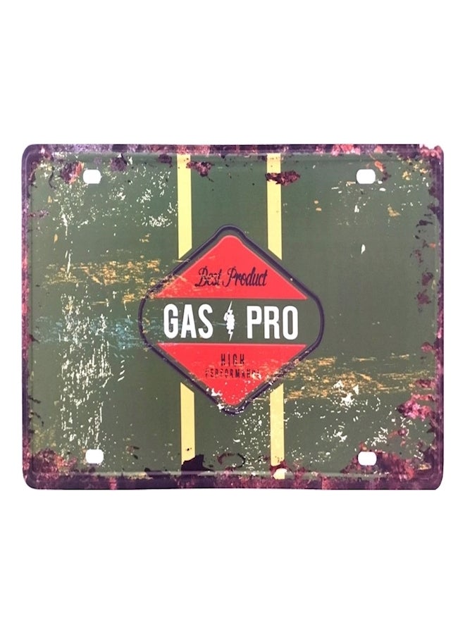 Gas Pro Dubai Retro Metal Plate Tin Sign Multicolour