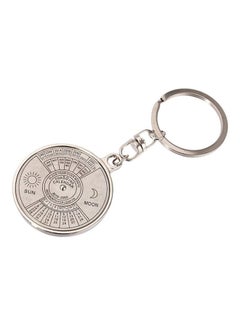 50 Years Perpetual Calendar Metal Keychain Silver