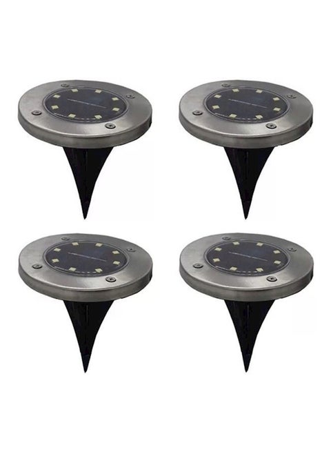 8 Led Solar Garden Outdoor In-Ground Light White