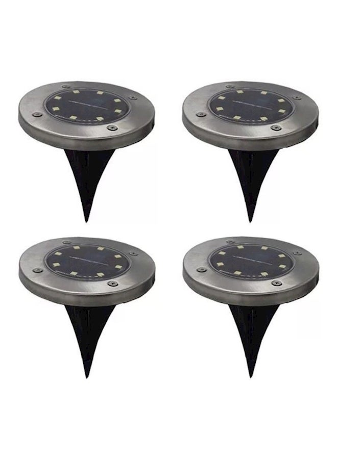 Generic 8 Led Solar Garden Outdoor In-Ground Light White  - Image 1