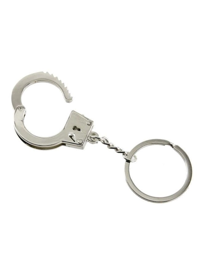 Handcuffs Key Ring Silver - Image 1