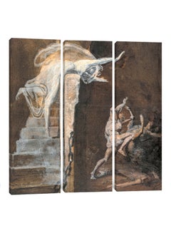 3-Piece Canvas Print Ariadne, Theseus And The Minotaur Wall Art Multicolour 100 x 100 x 3.5cm
