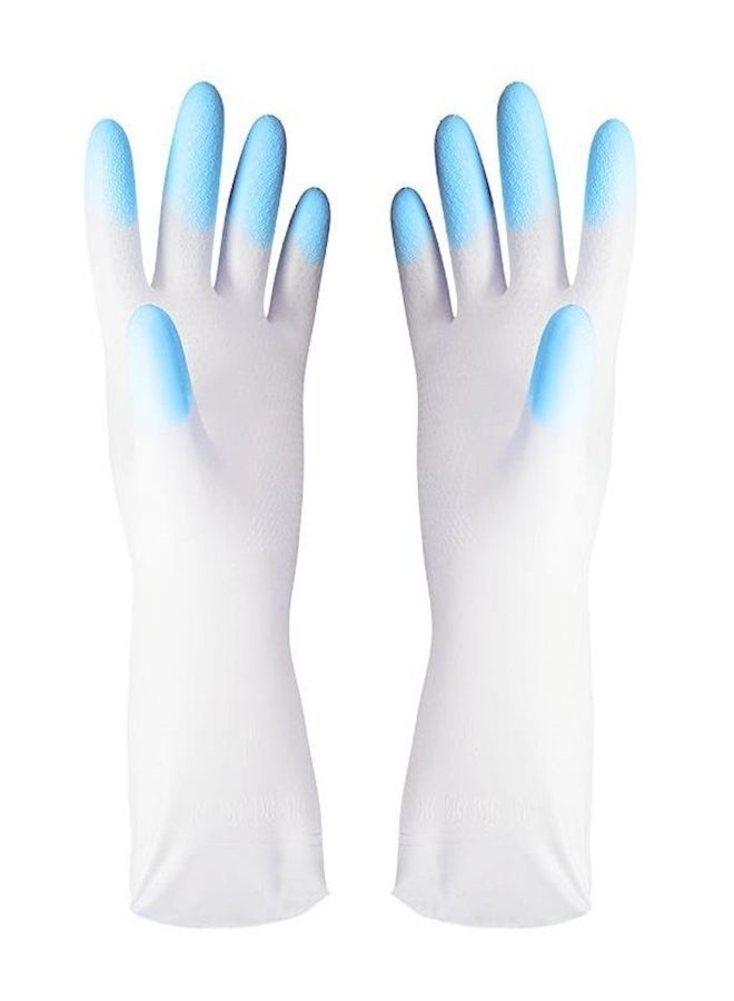 Waterproof Cleaning Gloves White/Blue 32x13.5cm - Image 3
