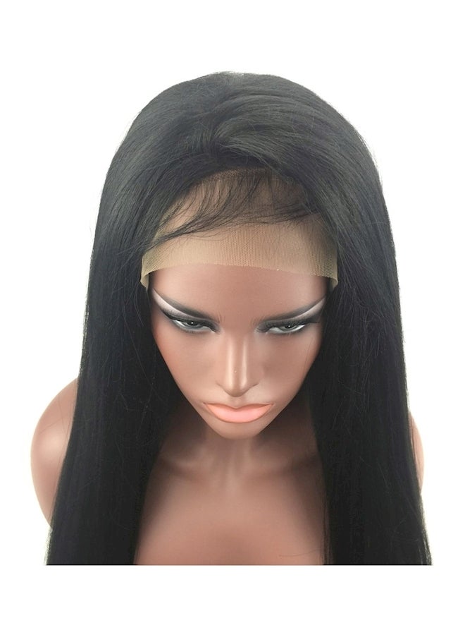 Long Straight Hand Tied Front Lace Synthetic Wig For Black - Image 5