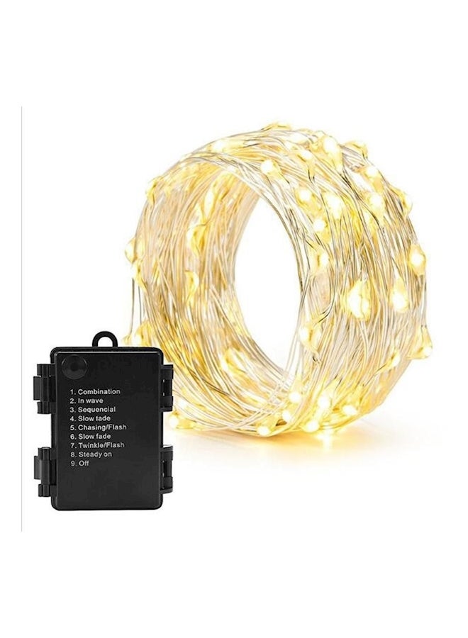 100 LEDs Solar String Lights Beige 