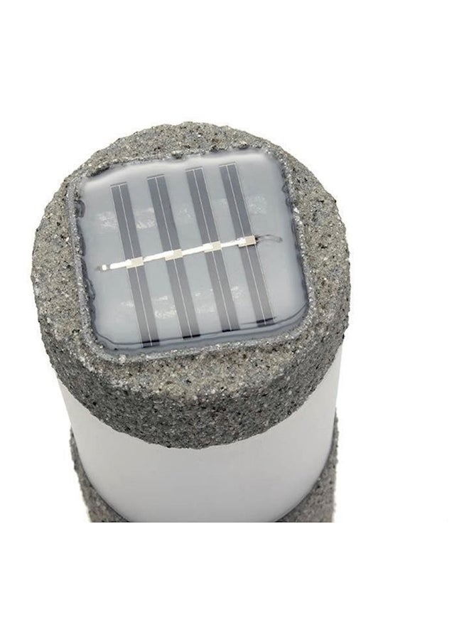 Solar Stone Pillar LED Garden Lawn Courtyard Decoration Lamp White  - Image 2