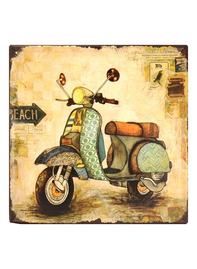 Dubai Retro Metal Plate Tin Sign Multicolour
