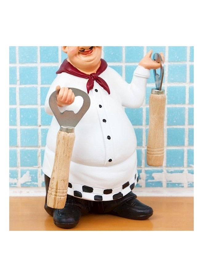 تمثال صغير للزينة بتصميم على شكل طاهٍ فرنسي متعدد الألوان - Image 2