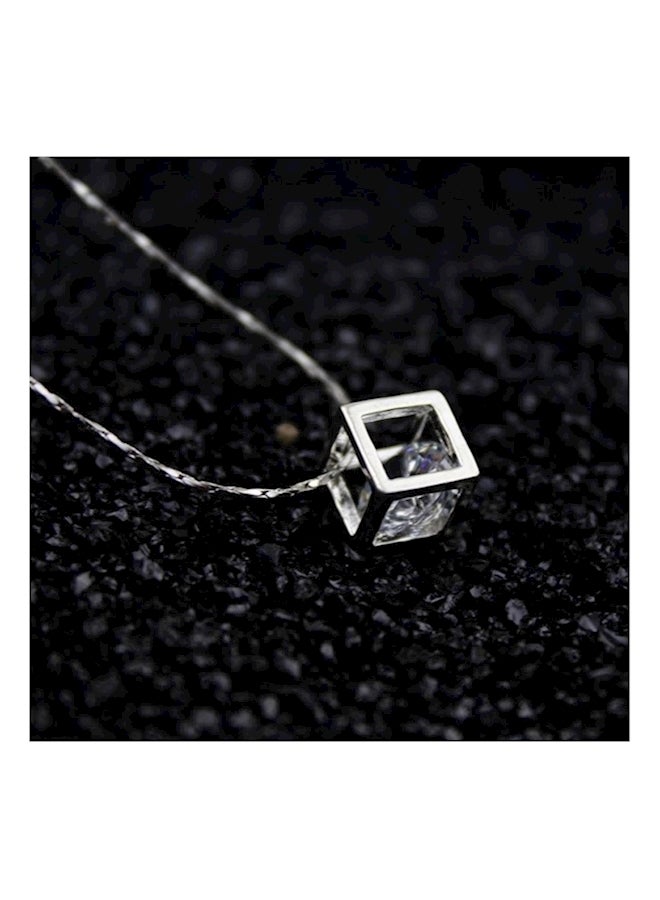 18K White Gold Plated Chain Necklace - Image 1