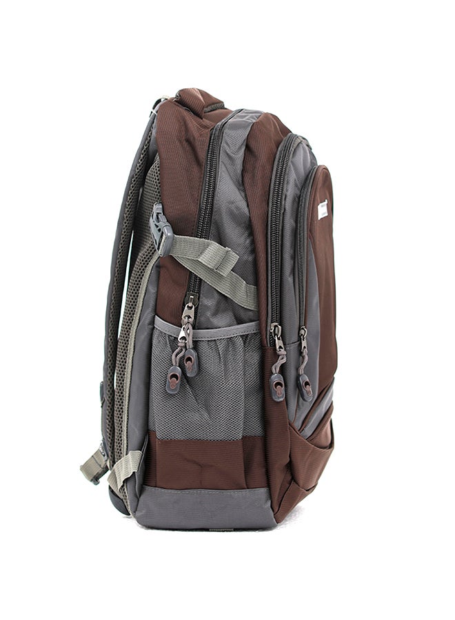 PARAJOHN Nylon Zipper Back Pack Coffee - Image 4