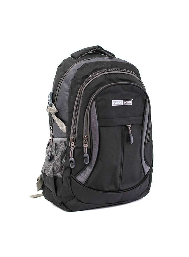 PARAJOHN Nylon Zipper Back Pack Black - Image 3