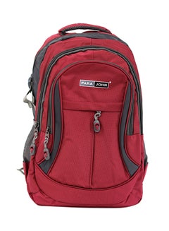 PARAJOHN Nylon Zipper Back Pack Burgundy  - Image 1