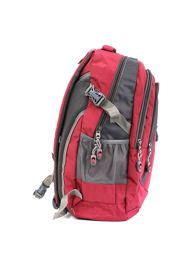 Nylon Zipper Back Pack Burgundy - v1560858604/N26626301V_4