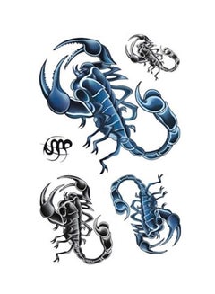 Scorpion Temporary Body Tattoos Silver