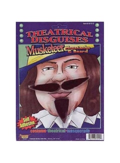 Musketeer Moustache And Beard Set One Size