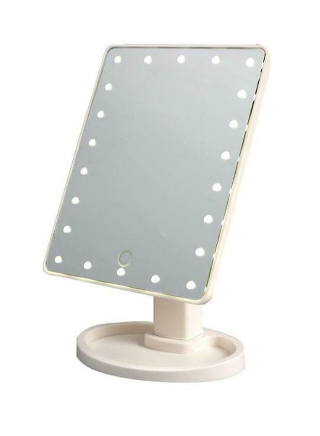 FRIEET Tabletop Vanity Light Up Touch Screen Makeup Mirror Silver - Image 1