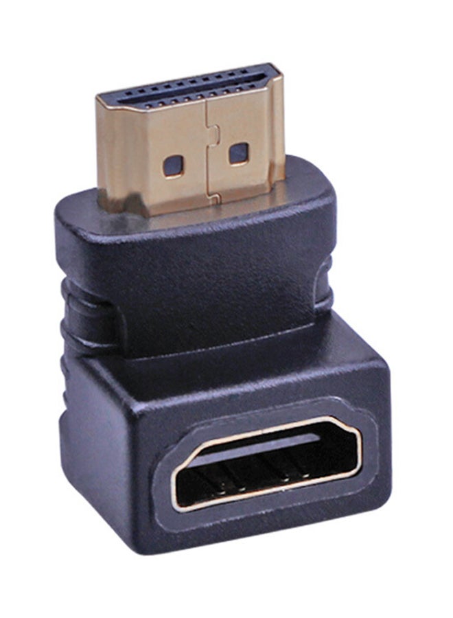 XbotMax - 90 Degree Angle HDMI Cable Extend Adapter Converter Black - Image 1