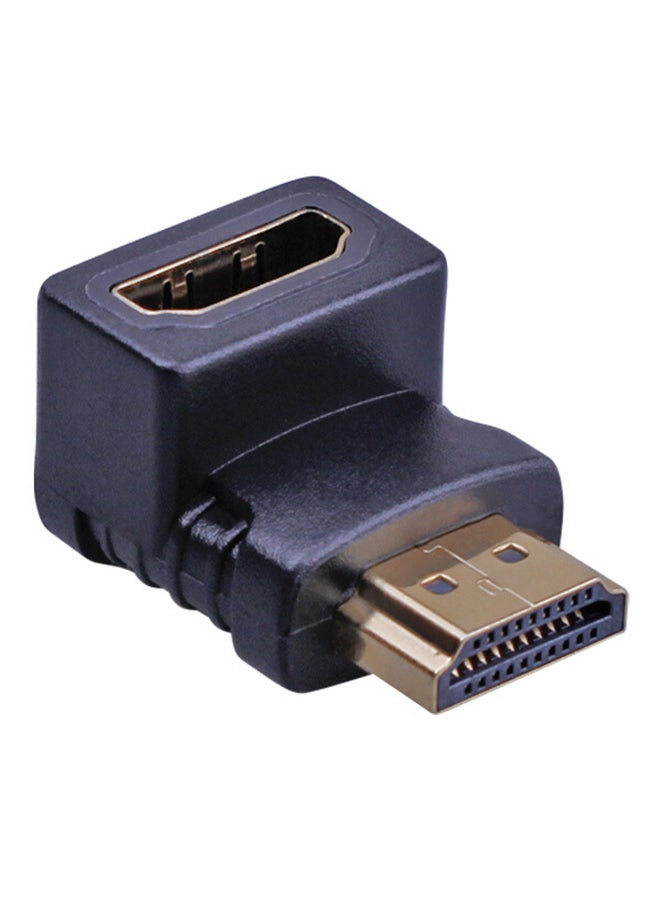 XbotMax - 90 Degree Angle HDMI Cable Extend Adapter Converter Black - Image 1