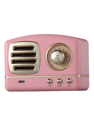 Retro Radio Bluetooth Speaker Pink/Gold - v1560867790/N26506436A_1