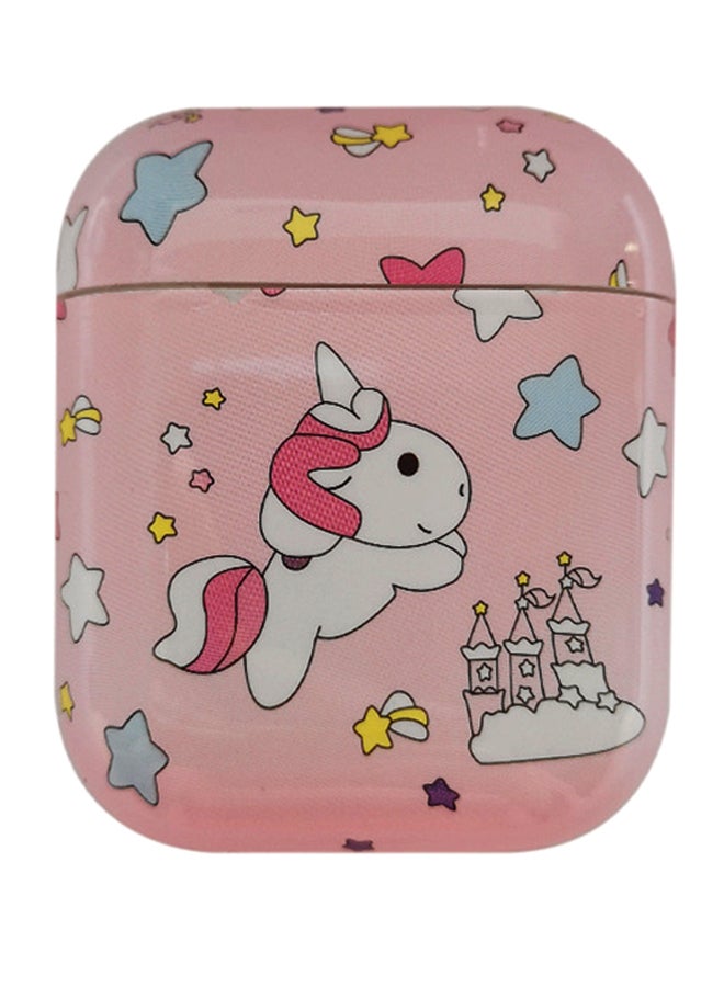 Cool Baby Creative Unicorn Printed Cover For Apple AirPods Pink