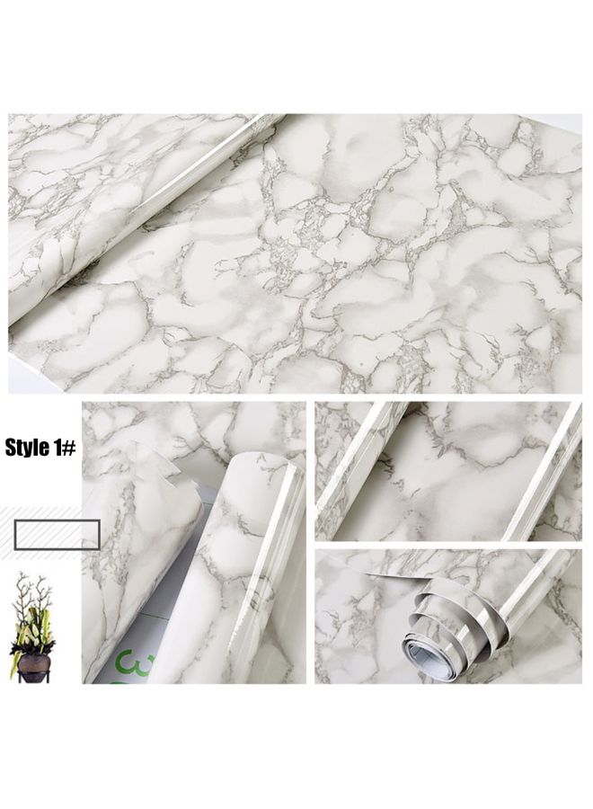 Generic - Marble Pattern Wallpaper Grey 60x5cm - Image 1