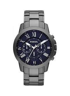 FOSSIL Men's Water Resistance Stainless Steel Chronograph Watch FS4831 - 44 mm - Metallic Grey  - Image 1