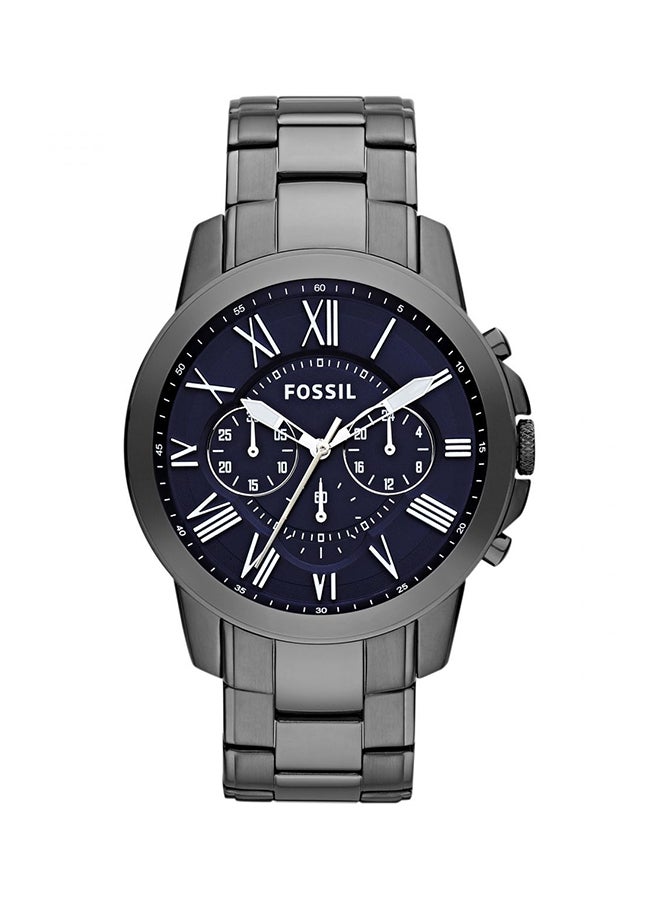 FOSSIL Men's Water Resistance Stainless Steel Chronograph Watch FS4831 - 44 mm - Metallic Grey  - Image 1
