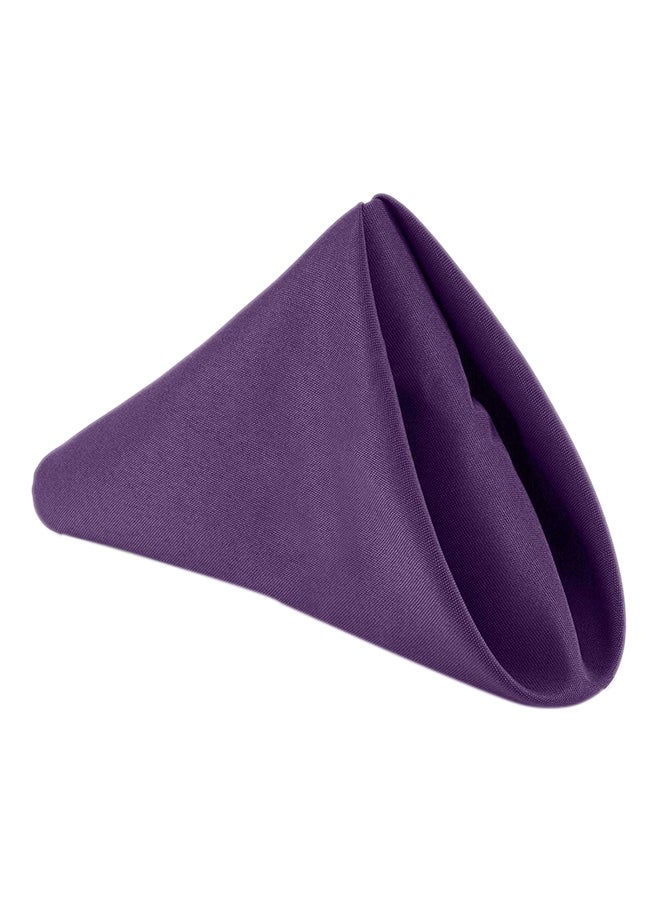 1 Dozen Oversized Cloth Dinner Table Washable Napkins Purple 20 X 20inch