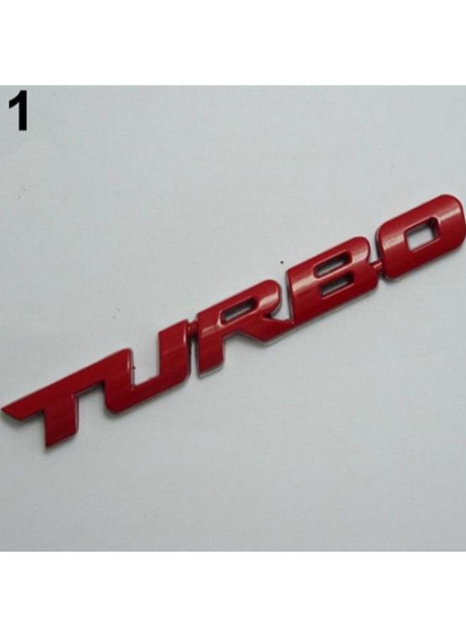 بلولانز ملصق رائع للسيارة بتصميم عبارة "Turbo" بنمط ثلاثي الأبعاد - Image 4