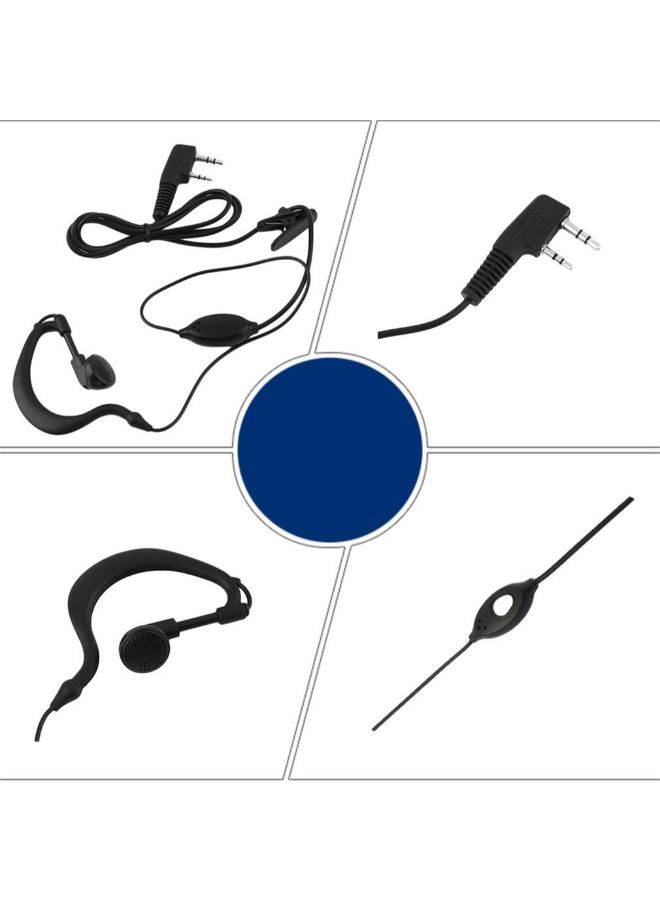 Baofeng 2-Pin Wired In-Ear Headphone With Mic Black - Image 2