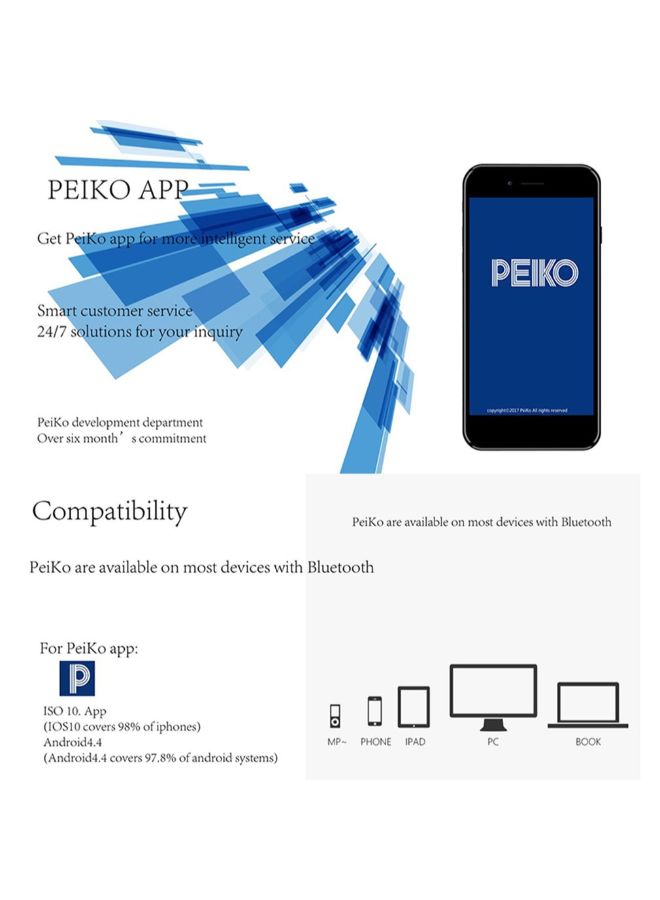 Peiko Translate Intelligent In-Ear Wireless Headphone Black - Image 5