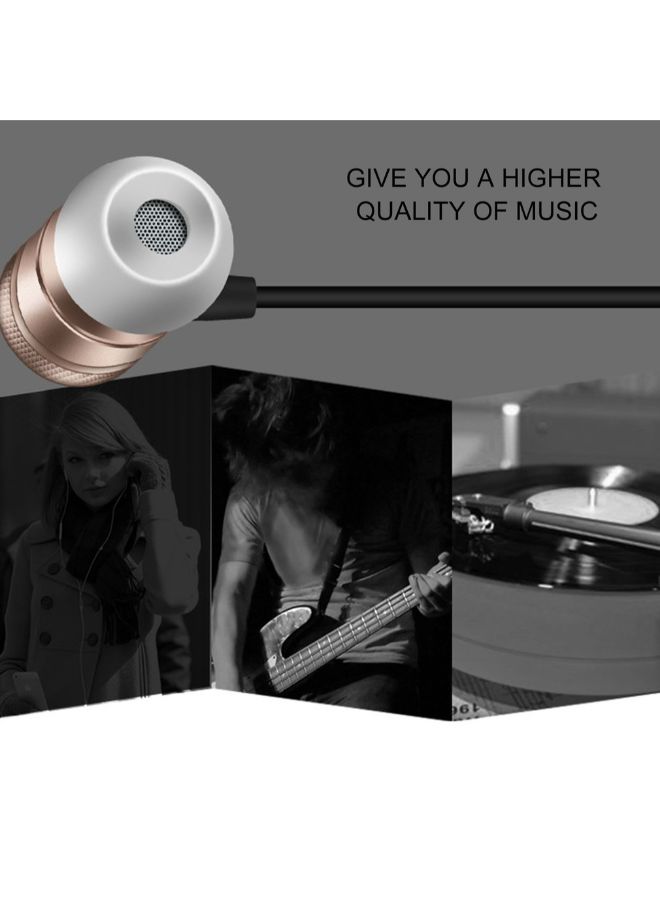 Generic USB Type-C In-Ear Metal Headphone With Mic For Letv Rose Gold  - Image 2