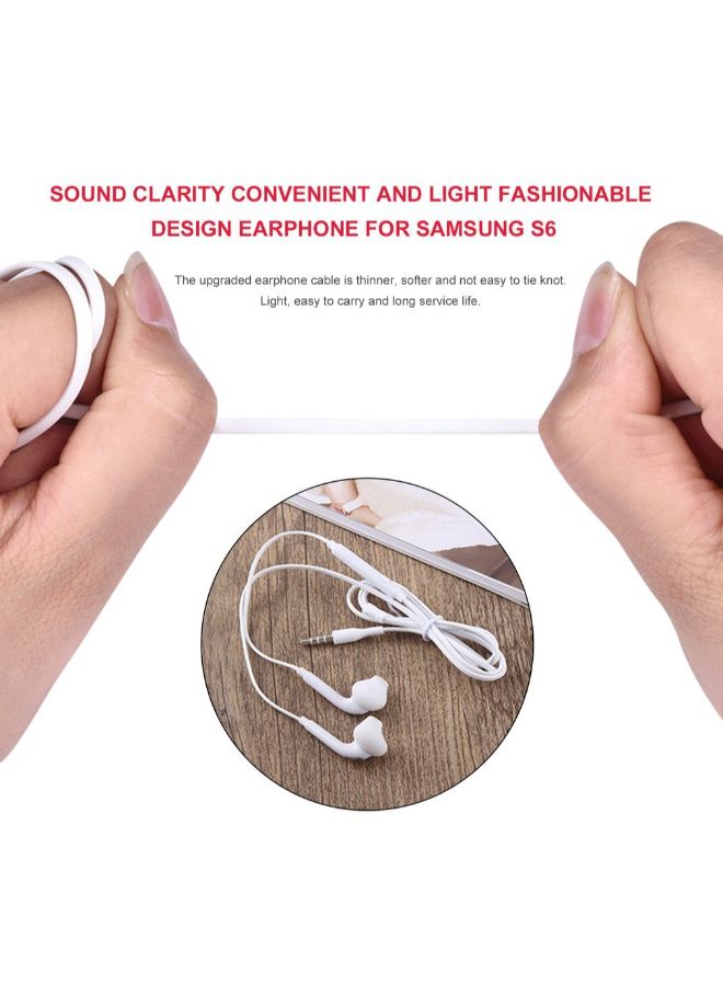 Fashionable In-Ear Headphone For Samsung S6 White - Image 2