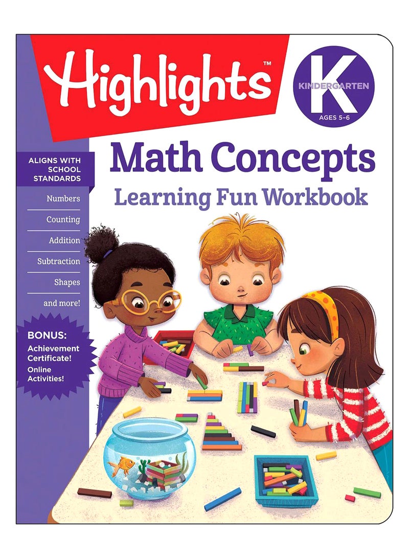 Kindergarten Math Concepts Paperback English by Highlights - 7-April-2019