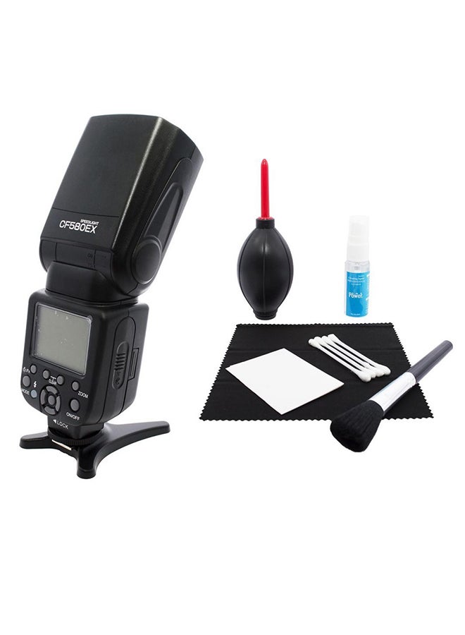 Coopic CF580EX N Flash With Ck-06 Camera Lens Cleaning Kit Black