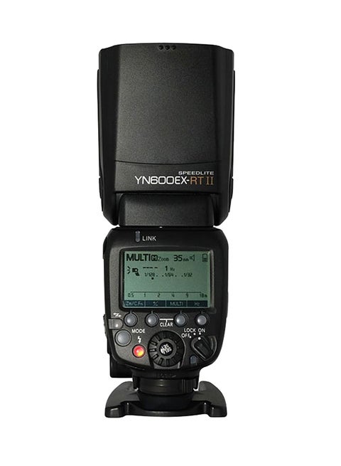 فلاش سبيدلايت YN600EX-RT II لاسلكي من خلال العدسة وبمزامنة عالية السرعة مع وضع أوبتيكال ماستر أسود