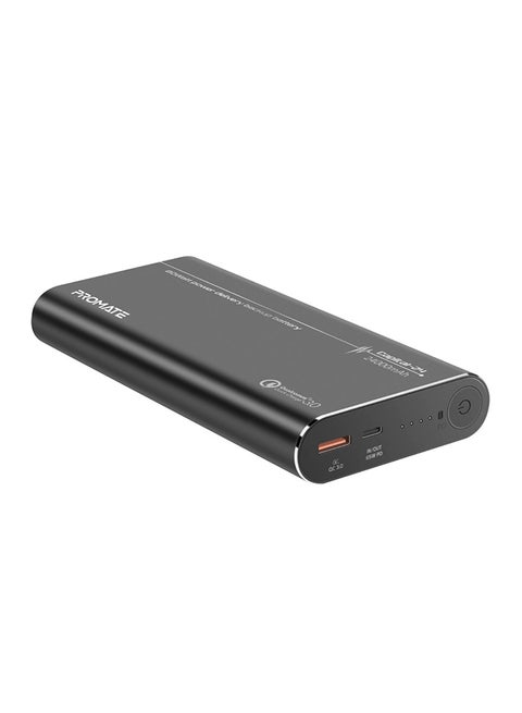 باور بنك كابتل-24 للابتوب بمنفذ USB-C بسعة عالية للغاية 240000 مللي أمبير/ ساعة وبتكنولوجيا الشحن السريع 3.0 من كوالكوم بمنفذي شحن لتوصيل الطاقة USB ومنفذ Type-C للابتوب ماك بوك برو، آيفون XS ماكس، آي باد برو، لون أسود 24000.0 mAh أسود
