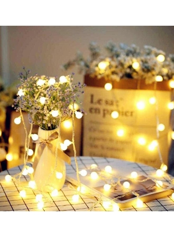 20-Led Ball String Light Yellow - Image 2