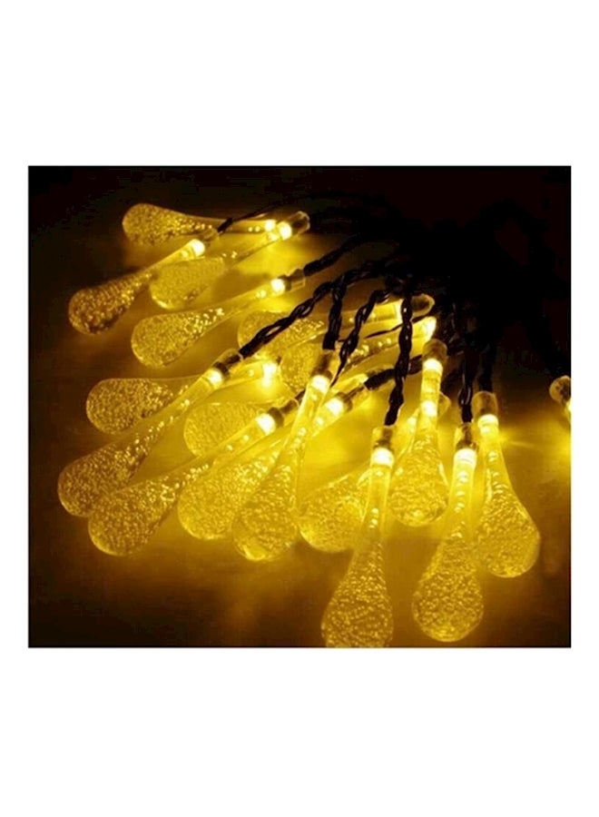 20 Led Water Drop String Fairy Waterproof String Lights Yellow 3meter