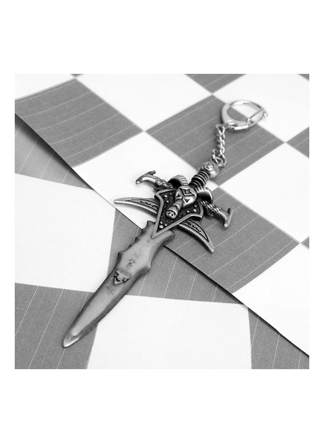 Sword Shaped Keyring Grey/Black/Silver - Image 3