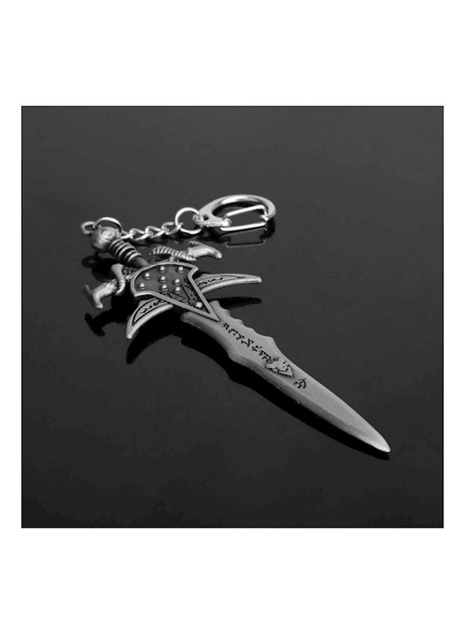 Sword Shaped Keyring Grey/Black/Silver - Image 5