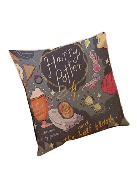 Harry Potter Magic Linen Cushion Cover Multicolour 45x45cm