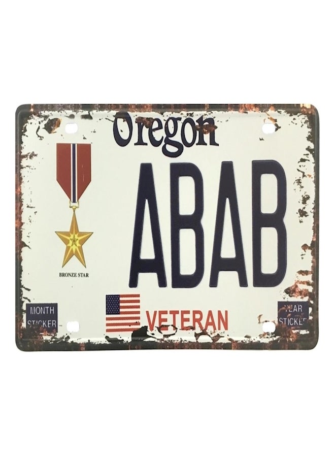 Dubai Retro Metal Plate Tin Sign Multicolour